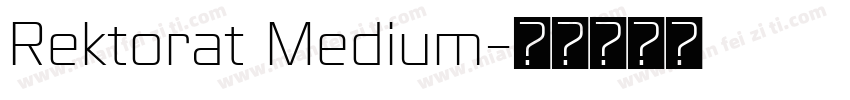 Rektorat Medium字体转换